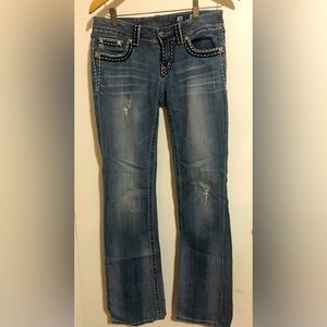 EUC Miss Me distressed jeans. Sz 28.